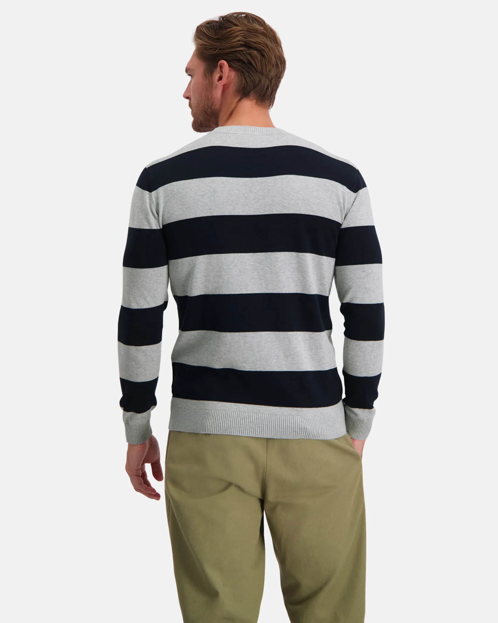 Best De Tijdloze Gebreide Yarn-Dyed Binnacle Sweater Heren Truien En Sweaters