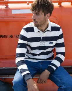 Hot Gestreepte Rugby Shirt Soap Heren Polo'S En T-Shirts