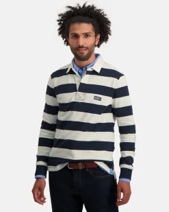 Hot Gestreepte Rugby Shirt Soap Heren Polo'S En T-Shirts