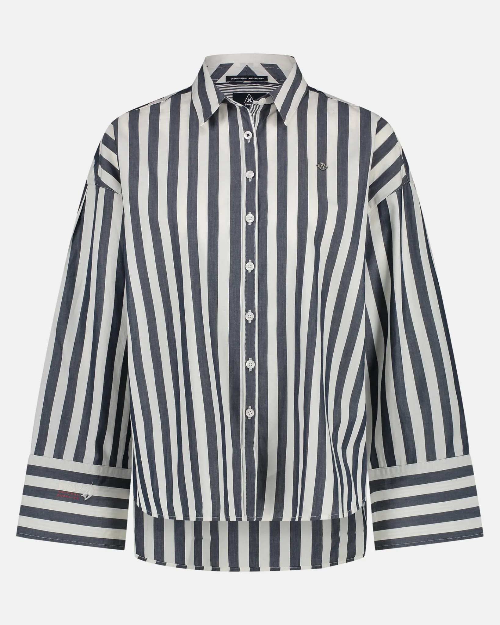 Sale Klassiek Gestreepte Olivia Blouse Van 100% Katoen Dames Blouses