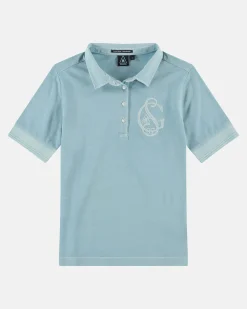 New Monica Polo Met Geweven Kraag Dames Polo'S En T-Shirts