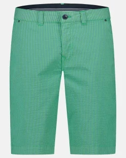 Clearance Nantes Seersucker Island Green Heren Shorts En Broeken