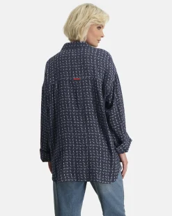 Sale Olivia Flag Boyfriend Shirt Dames Blouses